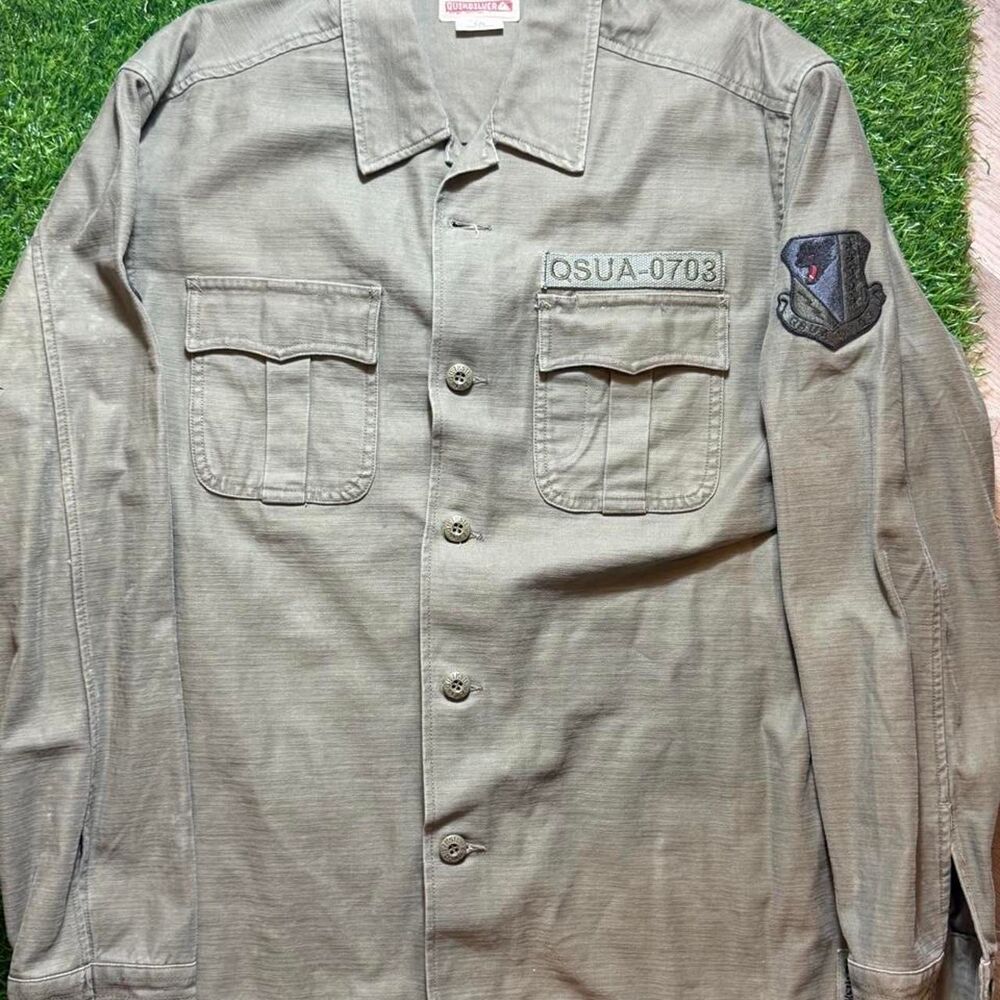 Quiksilver Men's Tan and Cream Shirt